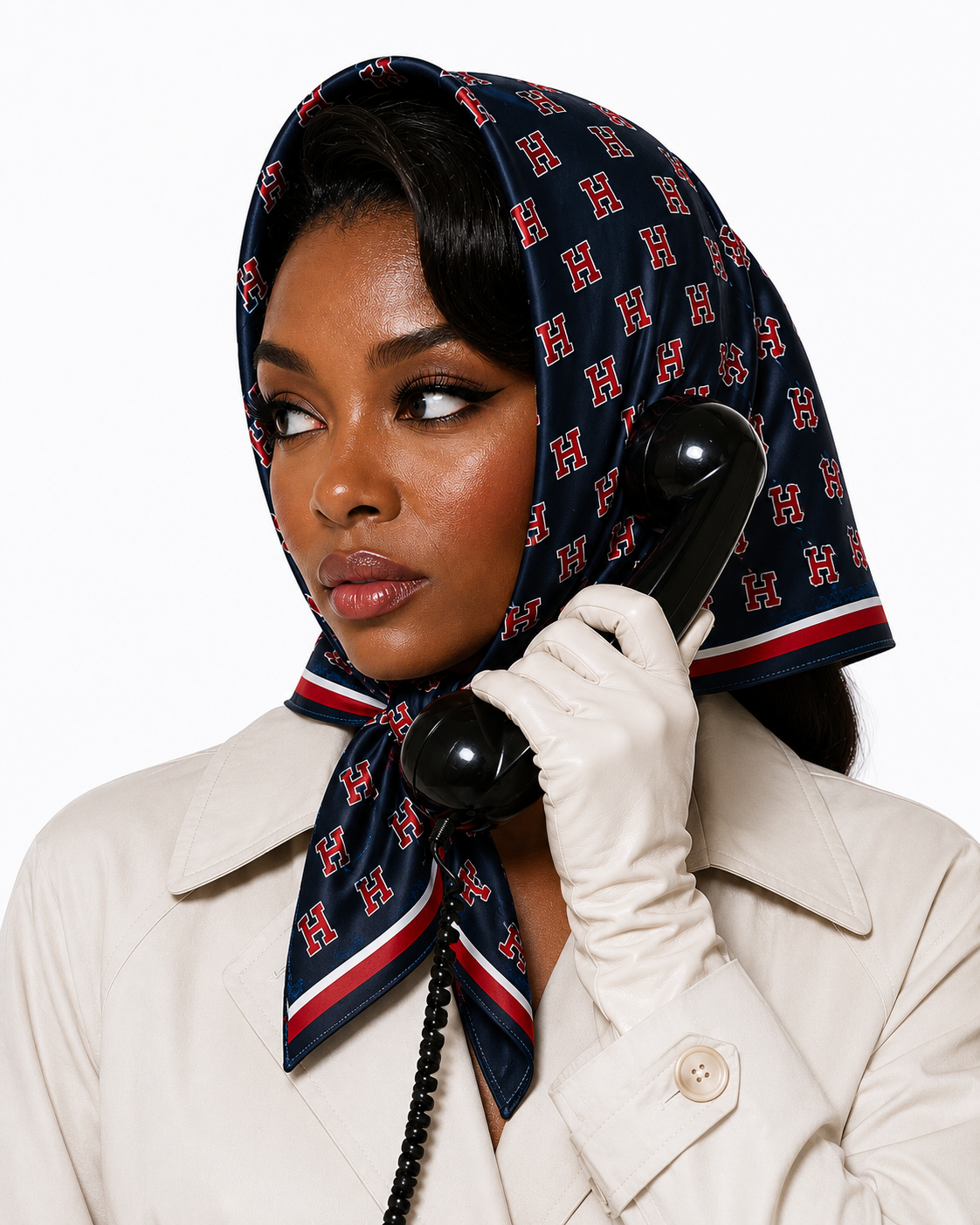 H Monogram Silk Scarf