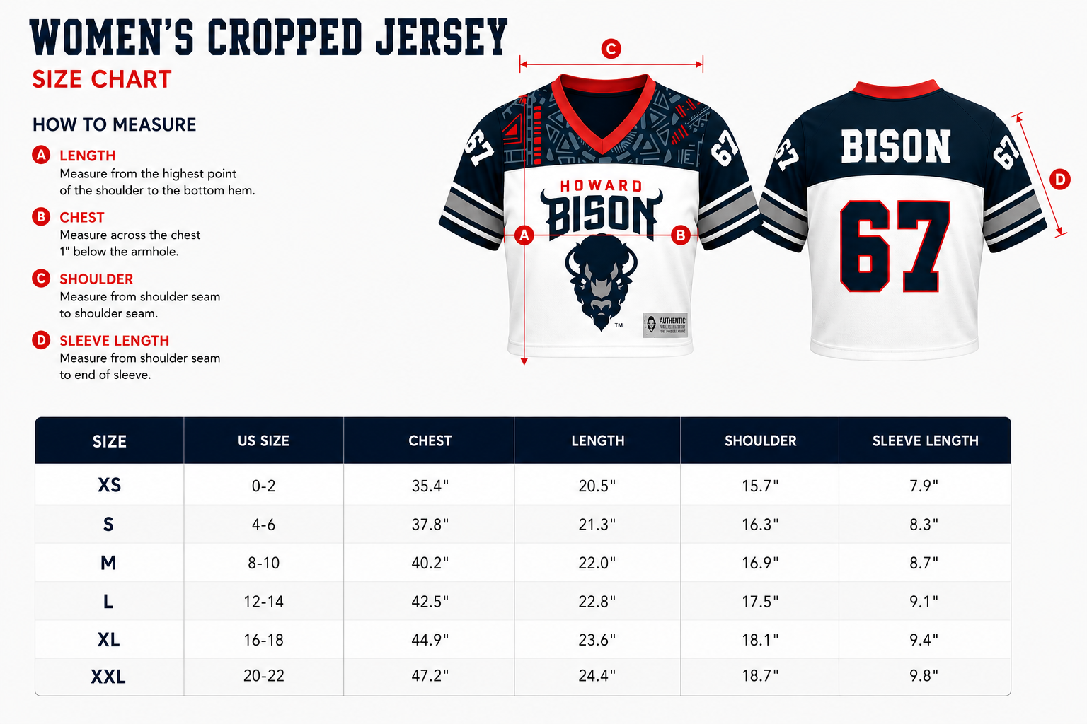 Women's Cropped Bison Jersey *Preorder*